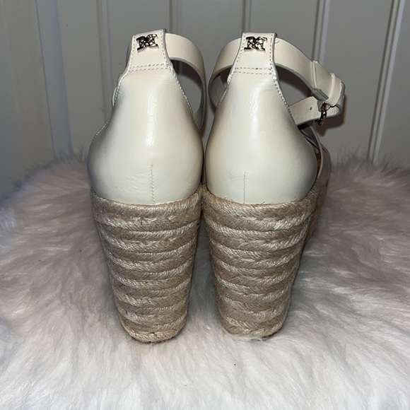 NWT Ivory espadrille wedge heel ankle strap platform summer beachy sandal 10 - Picture 5 of 10